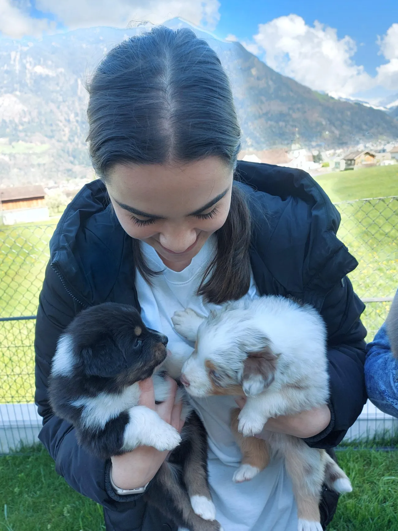 Gabriela mit Welpen